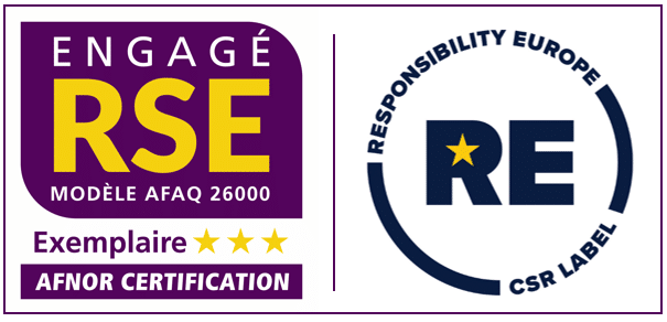 Label Engagé RSE Niveau Exemplaire Label CSR Europe SERFIM TIC